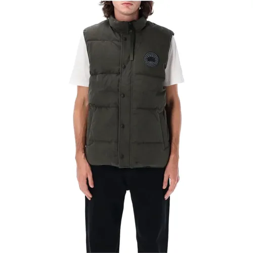 Crinkle Cotton Garson Vest Outerwear , male, Sizes: L, M, XL - Canada Goose - Modalova