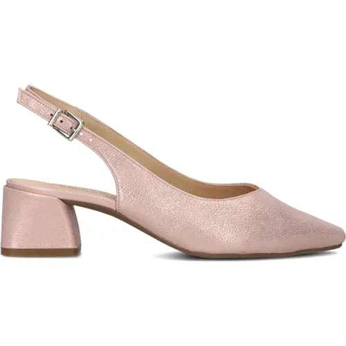 Rosa Lederpumps mit Gold Detail , Damen, Größe: 39 EU - Peter Kaiser - Modalova