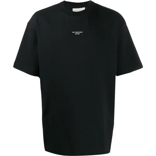 Schwarzes T-Shirt - Klassischer Stil,Klassisches Rundhals T-Shirt - Drole de Monsieur - Modalova