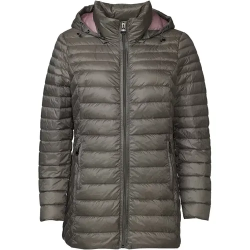 Light Down Jacket Taupe Quilted Women , female, Sizes: L - Danwear - Modalova