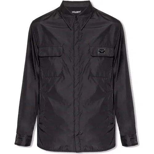 Shirt Style Jacket , female, Sizes: L, XL - Dolce & Gabbana - Modalova