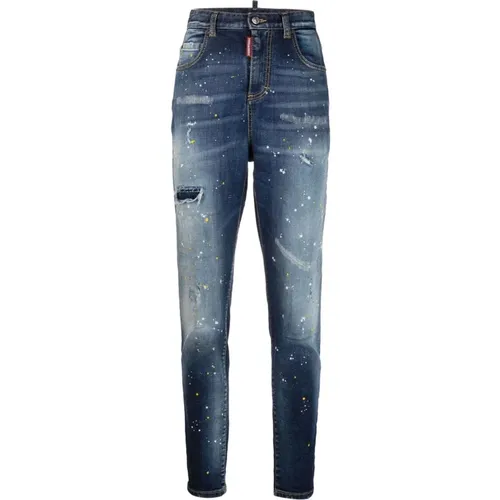 Splatter Skinny Jeans , female, Sizes: M, XS, XL, L, 2XL, S - Dsquared2 - Modalova