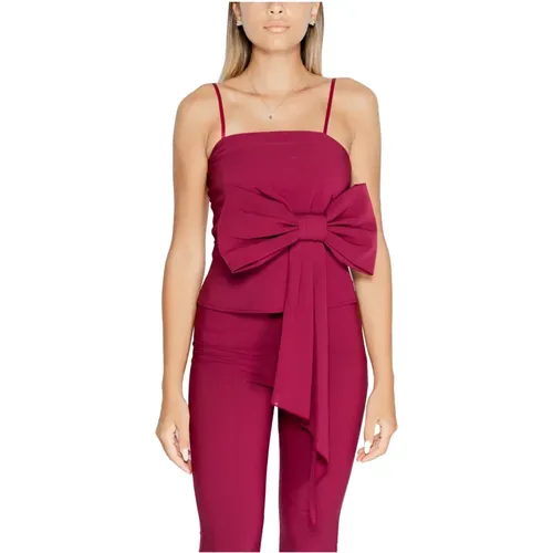 Bordeaux Zip-Up Strappy Top , Damen, Größe: M - RINASCIMENTO - Modalova