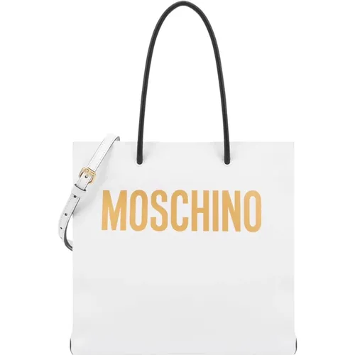 Bianco Ss23 Women`s Leather Handbag , female, Sizes: ONE SIZE - Moschino - Modalova