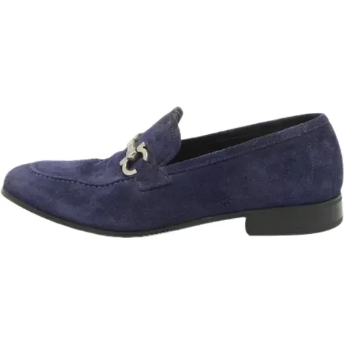 Pre-owned Suede flats , male, Sizes: 7 1/2 UK - Salvatore Ferragamo Pre-owned - Modalova