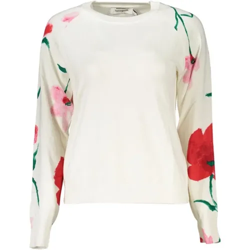 Elegant Pullover with Contrast Details , female, Sizes: L, M, S - Desigual - Modalova