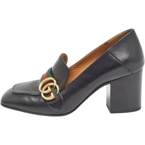 Pre-owned Leather heels , female, Sizes: 4 1/2 UK - Gucci Vintage - Modalova