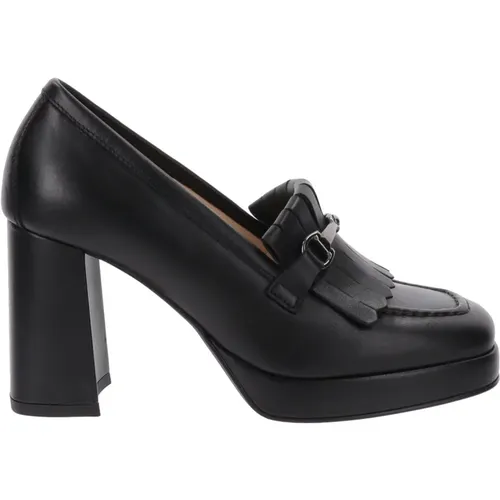Leather Women Heeled Shoes , female, Sizes: 5 UK, 7 UK, 6 UK, 4 UK - Nerogiardini - Modalova