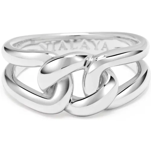 Men's Sterling Silver Knot Ring , male, Sizes: 62 MM, 58 MM, 60 MM, 64 MM, 56 MM - Nialaya - Modalova