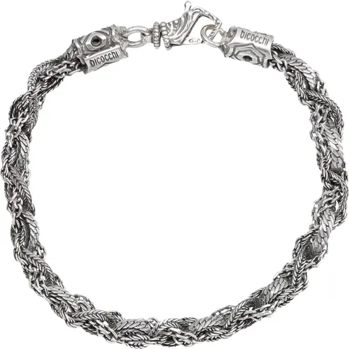 Silver Foxtail Chain Bracelet , unisex, Sizes: L - Emanuele Bicocchi - Modalova