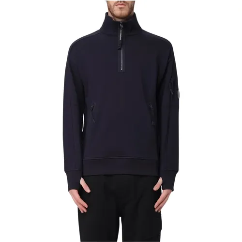 Blaue Pullover für Männer , Herren, Größe: M - C.P. Company - Modalova