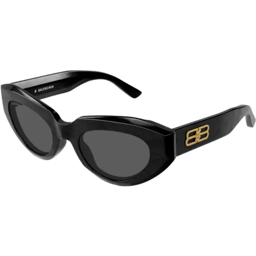 Schicke schwarze Sonnenbrille für Frauen , Damen, Größe: 52 MM - Balenciaga - Modalova