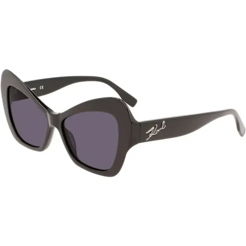 Schwarze Acetat-Sonnenbrille für Frauen - Karl Lagerfeld - Modalova
