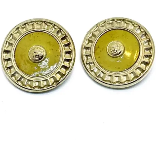 Pre-owned Metal earrings , female, Sizes: ONE SIZE - Versace Pre-owned - Modalova