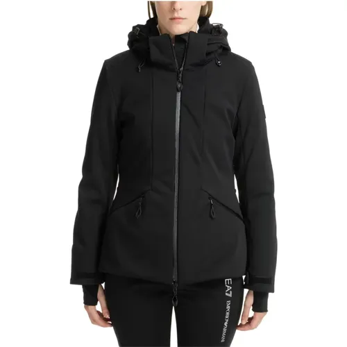 Ski Jacke mit Kapuze und Logo - Emporio Armani EA7 - Modalova