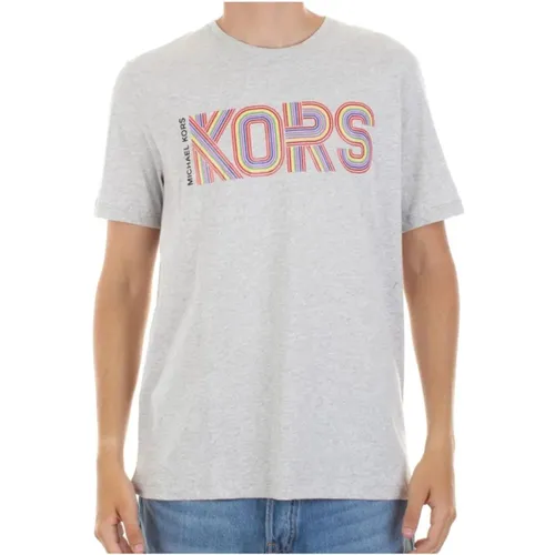 T-Shirt , Herren, Größe: L - Michael Kors - Modalova