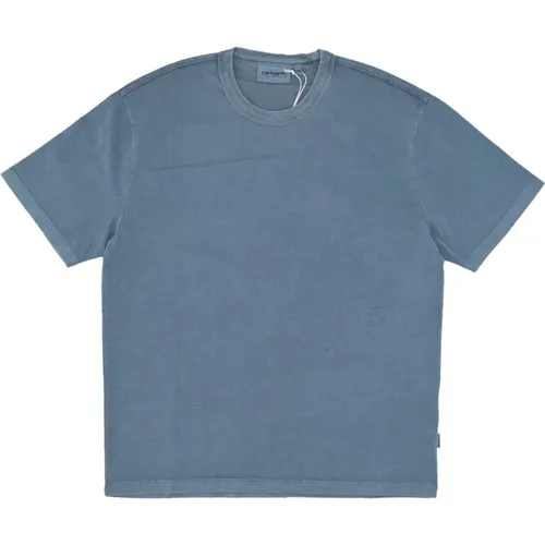 Blau Garment Dyed Taos Tee , Damen, Größe: M - Carhartt WIP - Modalova