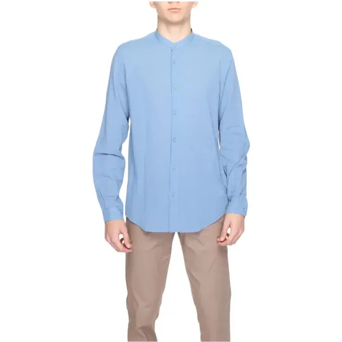Light Mandarin Collar Long Sleeve Shirt , male, Sizes: S, XS, L, M, 2XL, 3XL, XL - Antony Morato - Modalova