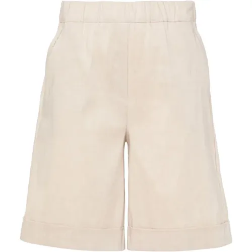 Linen Blend High-Waisted Shorts , female, Sizes: S - D.Exterior - Modalova