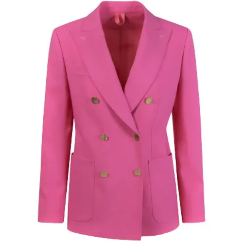 Wool Blend Tailored Jacket , female, Sizes: L, S - Max Mara - Modalova