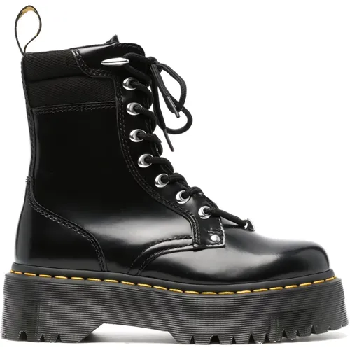 Leather Boots with Zip and Shiny Hardware , female, Sizes: 3 UK, 6 1/2 UK - Dr. Martens - Modalova