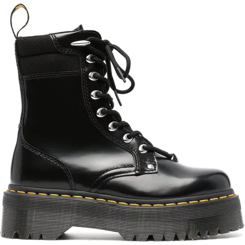 Leather Boots with Zip and Shiny Hardware , female, Sizes: 6 UK, 3 UK, 6 1/2 UK, 5 UK, 4 UK - Dr. Martens - Modalova