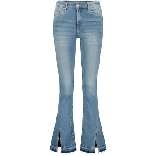 Bootcut Jeans mit Schlitz unten , Damen, Größe: W29 - Raizzed - Modalova