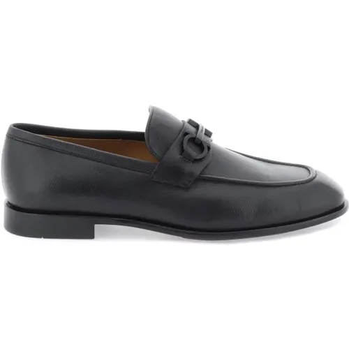 Gancini Leather Loafers , male, Sizes: 6 UK - Salvatore Ferragamo - Modalova