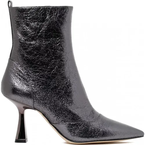 Anthrazit Metallic Stiefeletten , Damen, Größe: 36 1/2 EU - Michael Kors - Modalova