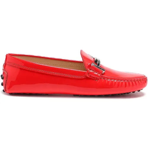 Rote Lackleder Loafer , Damen, Größe: 36 1/2 EU - TOD'S - Modalova