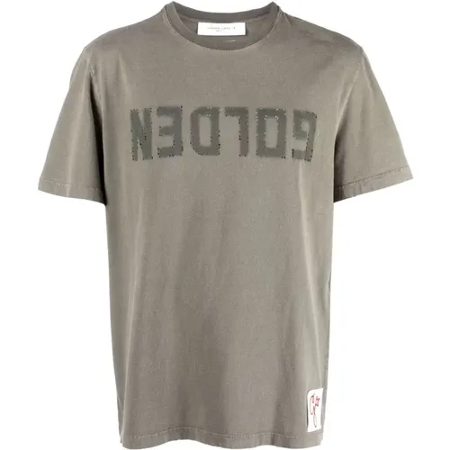 T-shirts and Polos Grey , male, Sizes: S - Golden Goose - Modalova