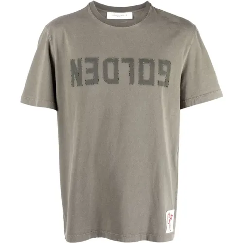 T-shirts and Polos Grey , male, Sizes: XL, S, M, L - Golden Goose - Modalova