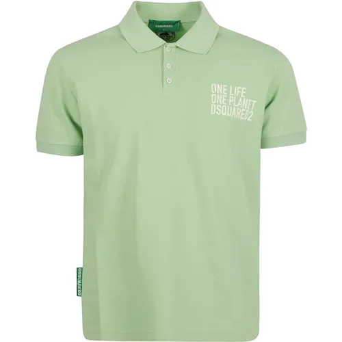 Herren Olop Mini Polo Shirt , Herren, Größe: M - Dsquared2 - Modalova