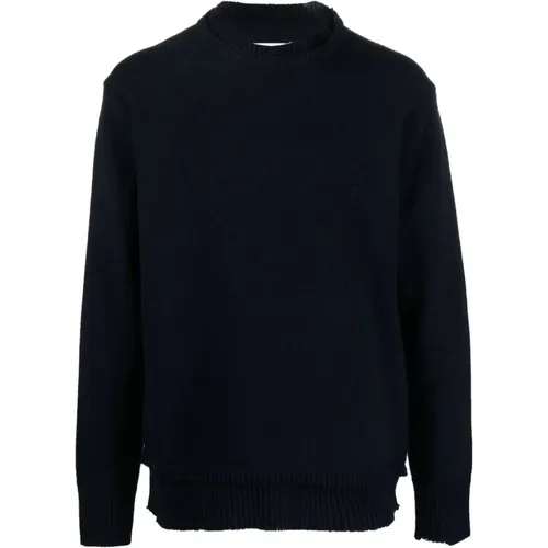 Distressed Knit Sweater with Four Stitches , male, Sizes: XL, L - Maison Margiela - Modalova