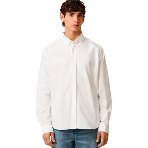 Heart Embroidered Buttoned Shirt , male, Sizes: S, L, M - Ami Paris - Modalova