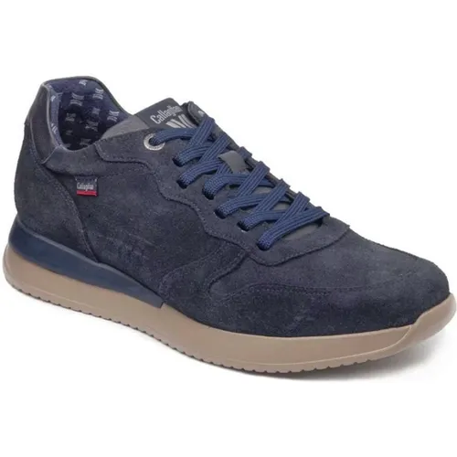 Blaue Wildleder Leichte Sneakers Moses-2 , Herren, Größe: 40 EU - Callaghan - Modalova