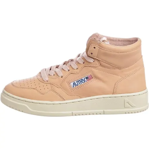 Leather Mid Woman Sneakers , female, Sizes: 4 UK - Autry - Modalova