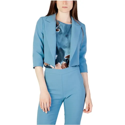 Türkis Langarm Revers Blazer , Damen, Größe: XL - RINASCIMENTO - Modalova