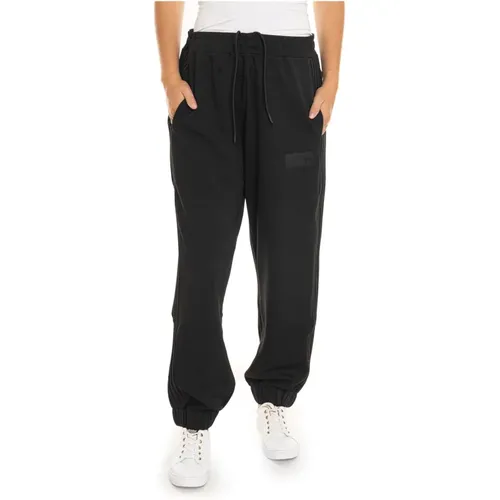 Gestreifte Seitentaschen Latzhose , Damen, Größe: M - Emporio Armani EA7 - Modalova