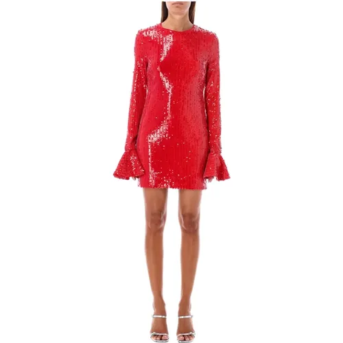 Sequins Mini Dress Racing Style , female, Sizes: S - Rotate Birger Christensen - Modalova