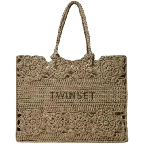 Gehäkelte Blumen Shopper - Blumige Eleganz - Twinset - Modalova