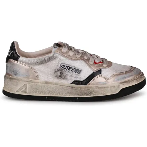 Retro Panelled Low-Top Sneakers , female, Sizes: 3 UK, 5 UK - Autry - Modalova