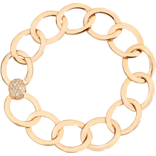 Brera Rose Gold and Brown Diamond Bracelet , female, Sizes: M - Pomellato - Modalova