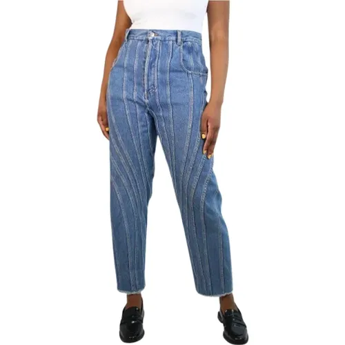 Pre-owned Cotton jeans , female, Sizes: L - Mugler Pre-owned - Modalova
