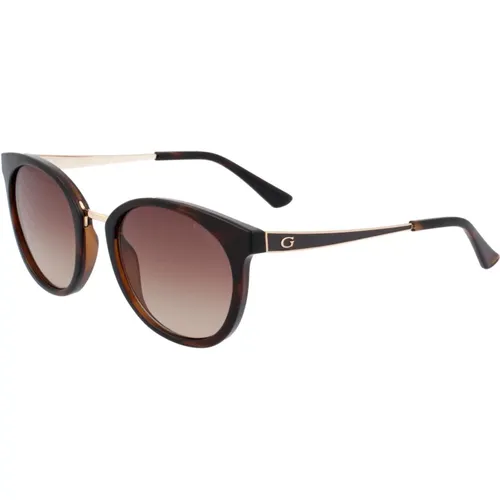 Stilvolle braune Gradienten-Sonnenbrille , Damen, Größe: 52 MM - Guess - Modalova