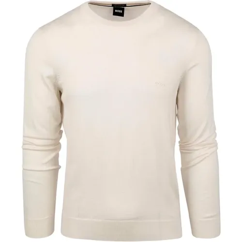 Umweltfreundlicher Wollpullover mit gesticktem Logo - Hugo Boss - Modalova