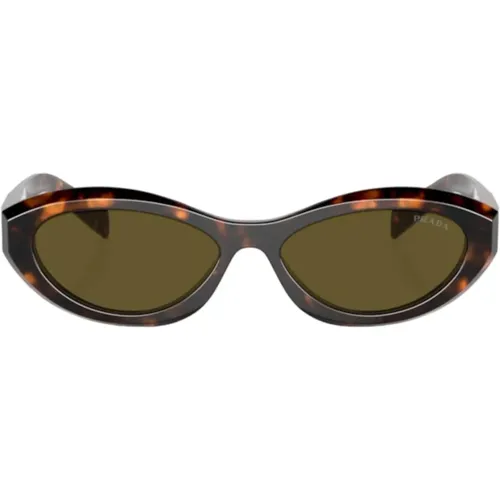 Sage Green Tortoiseshell Sunglasses , female, Sizes: 55 MM - Prada - Modalova