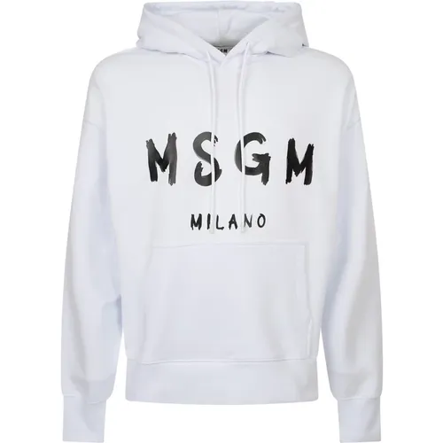 Hooded Cotton Sweatshirt , male, Sizes: S, M, L - Msgm - Modalova