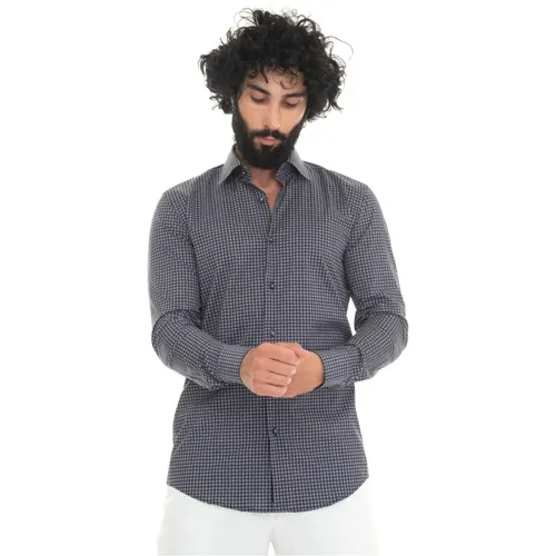 Patterned Slim Fit Shirt , male, Sizes: 4XL, XL - Boss - Modalova
