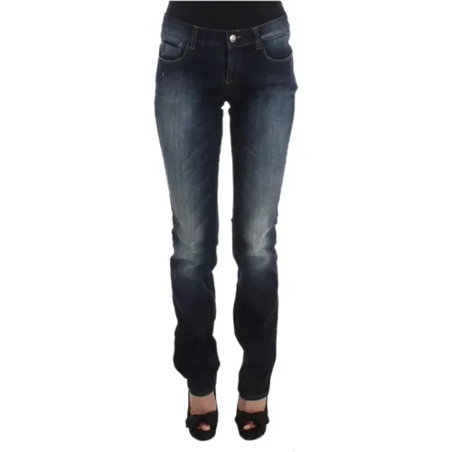 Blaue Slim Fit Bootcut Jeans , Damen, Größe: W26 - Costume National - Modalova
